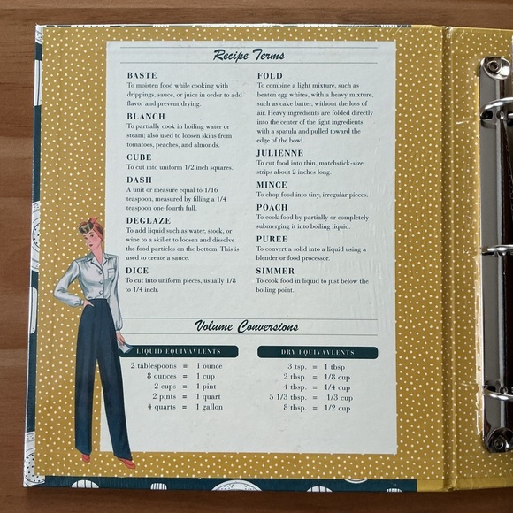Simplicity Vintage Recipe Cards and Organizer - Yellow and Blue - Picture 2 of 7
